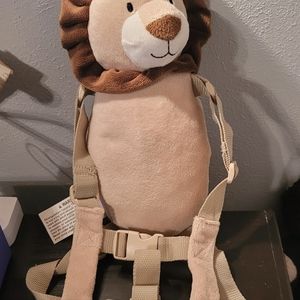Gold bug toddler lion plush toy safety harness backpack with walking leash strap
